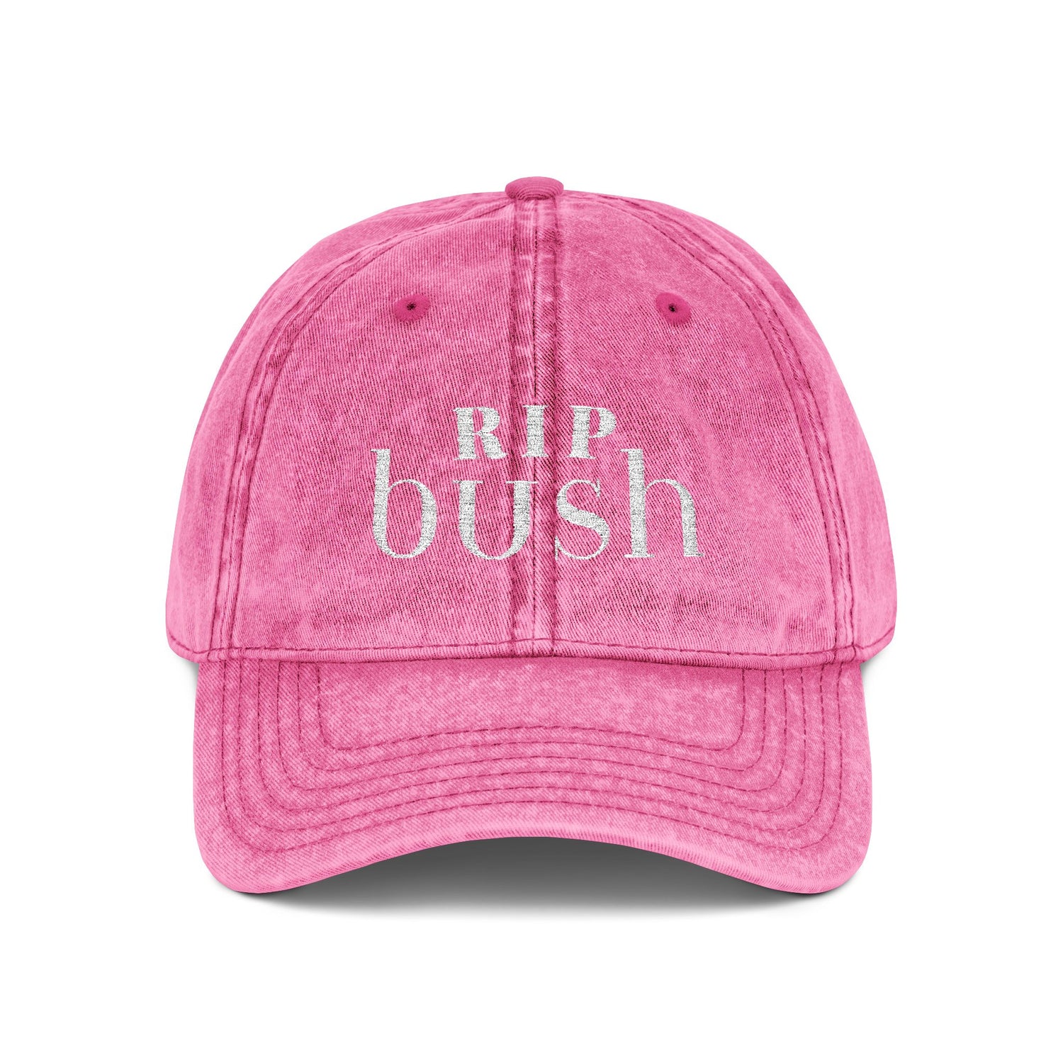 RIP Bush Embroidered Vintage Cap — Waxing Esthetician Memorial Hat