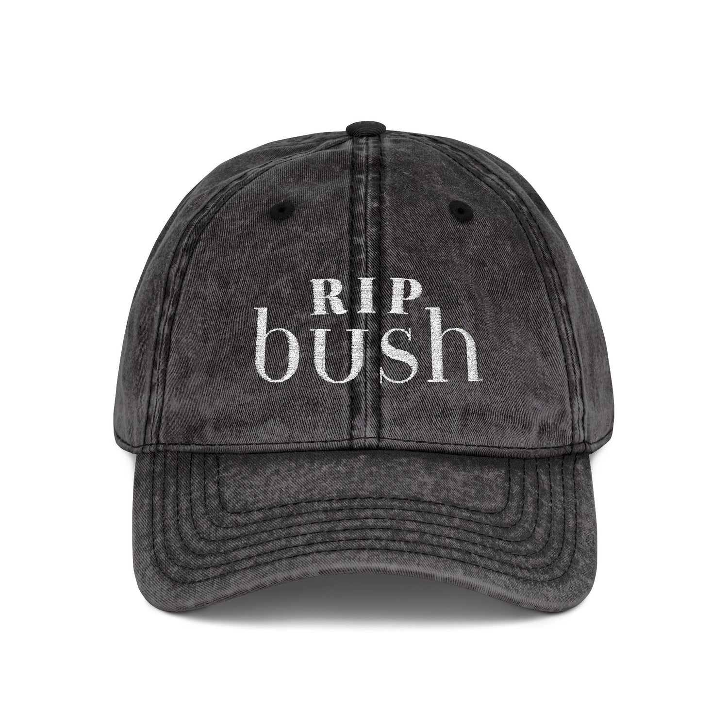 RIP Bush Embroidered Vintage Cap — Waxing Esthetician Memorial Hat
