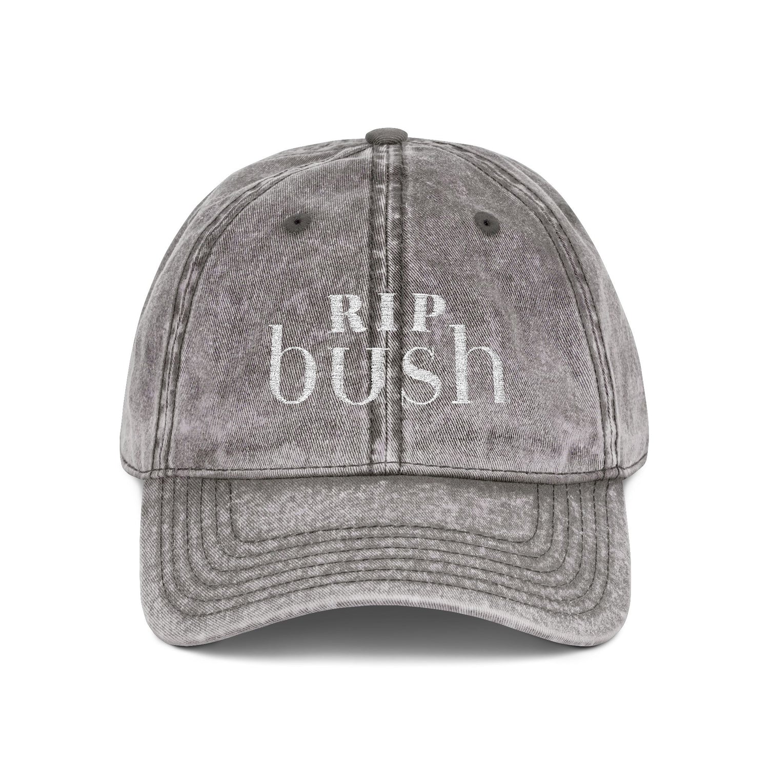 RIP Bush Embroidered Vintage Cap — Waxing Esthetician Memorial Hat