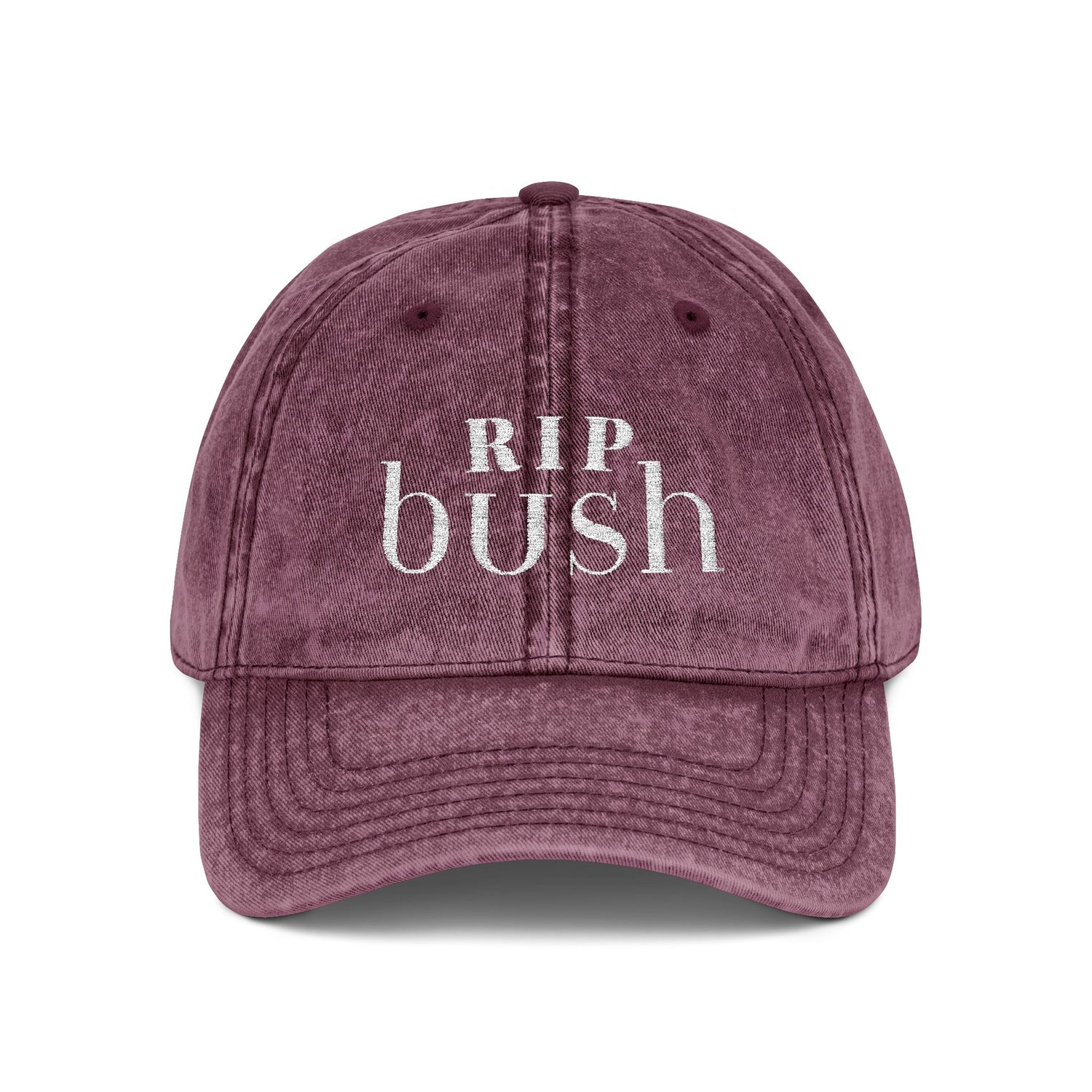 RIP Bush Embroidered Vintage Cap — Waxing Esthetician Memorial Hat