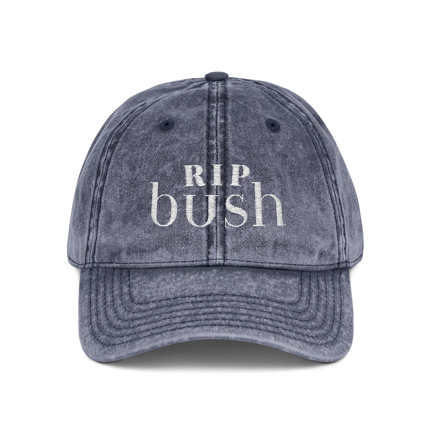 RIP Bush Embroidered Vintage Cap — Waxing Esthetician Memorial Hat