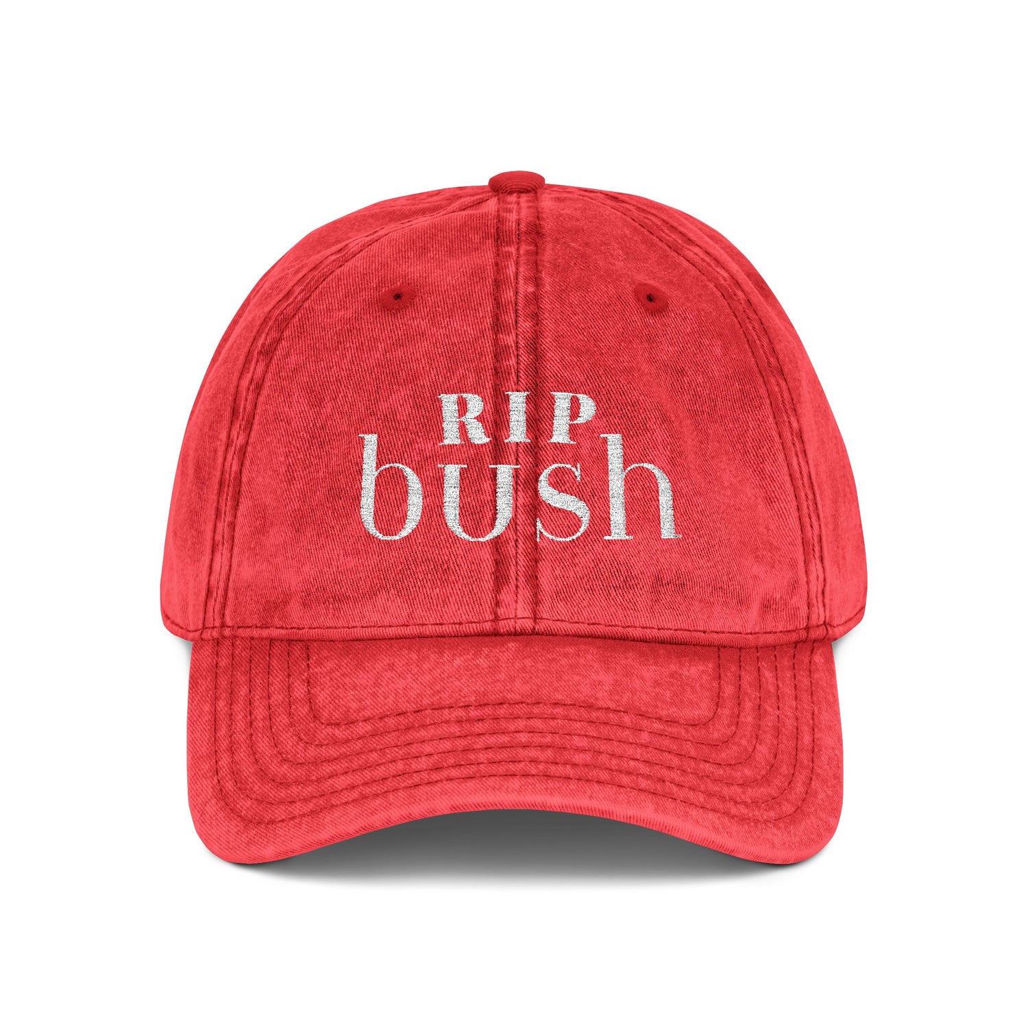 RIP Bush Embroidered Vintage Cap — Waxing Esthetician Memorial Hat