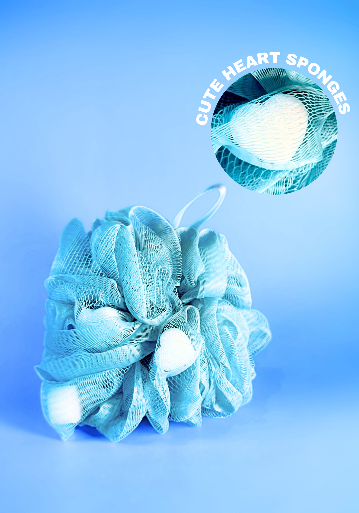 Luxe Exfoliating Loofah with hearts